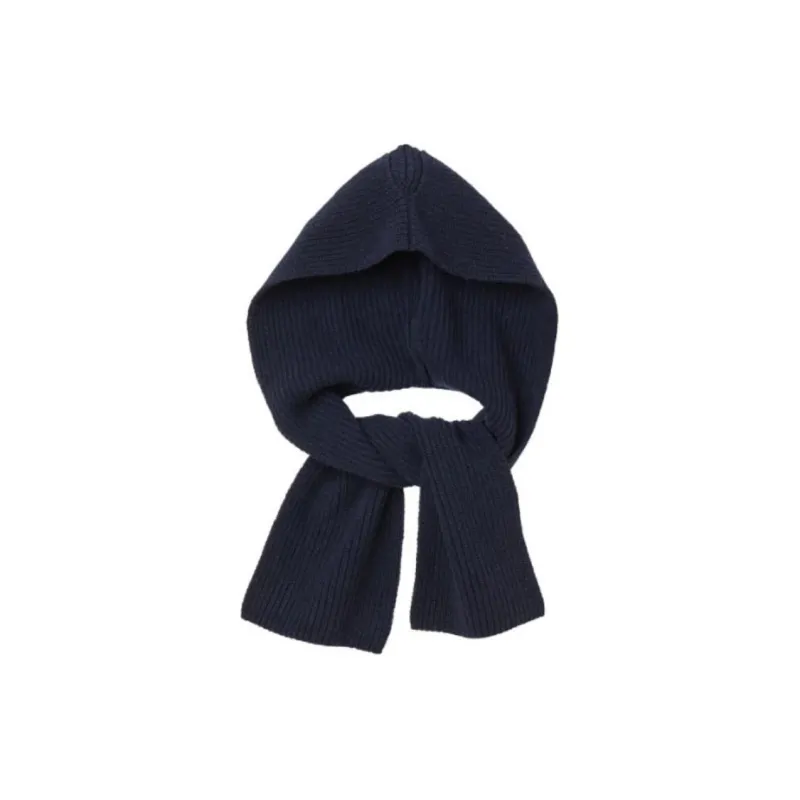 Sandro Sheep Wool Knit Scarves Women's Dark Blue-0