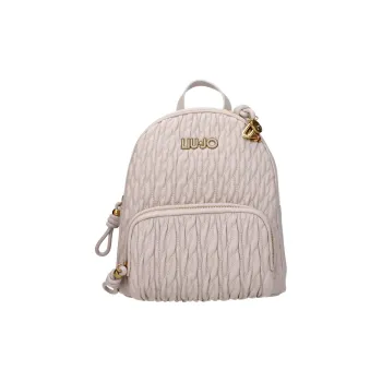 LIU·JO Polyester Backpack Medium Size Women's Beige