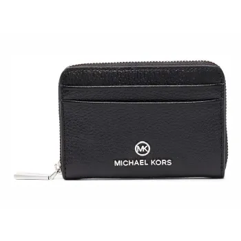 MICHAEL KORS Jet Set Cow Leather Card Holder Wallet Regular Women's Black