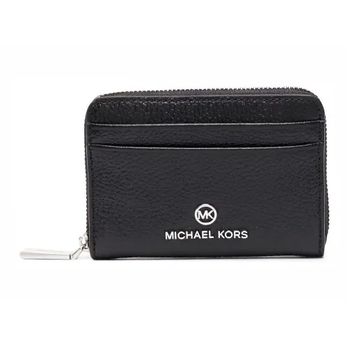 MICHAEL KORS Jet Set Cow Leather Card Holder Wallet Regular Women's Black