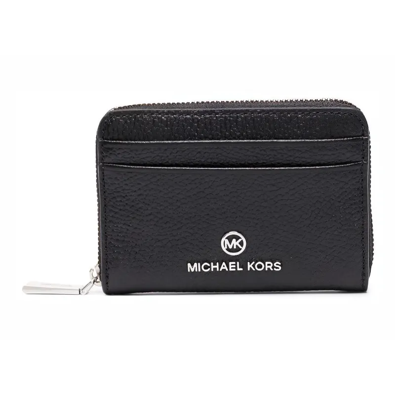 MICHAEL KORS Jet Set Cow Leather Card Holder Wallet Regular Women's Black-0