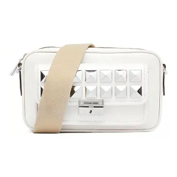 MICHAEL KORS Bradshaw Leather Camera Bags Crossbody Bags Shoulder Bags Women's White