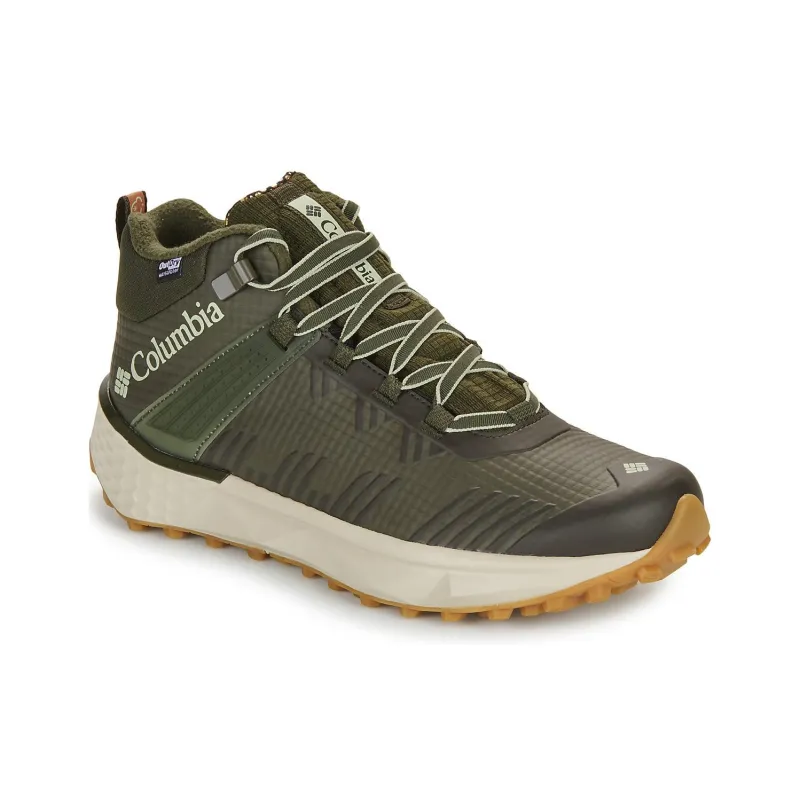 Columbia Slip Resistant Water Resistant Mid Top Hiking Shoes Men's Green-1