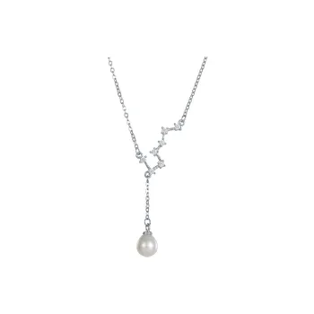 Yiru S925 Silver Freshwater Pearl Collarbone Chain Necklace Women's