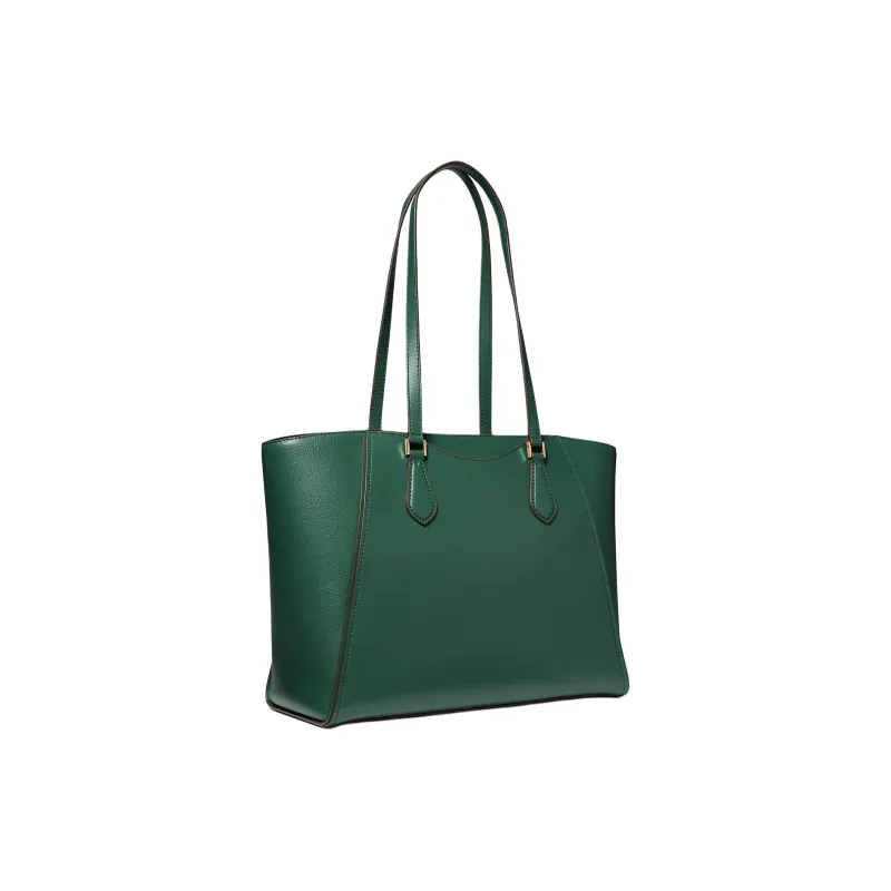 MICHAEL KORS TARYN Leather Tote Bag Shopping Bag Handbag Shoulder Bag Large Size Women's Emerald Green-1
