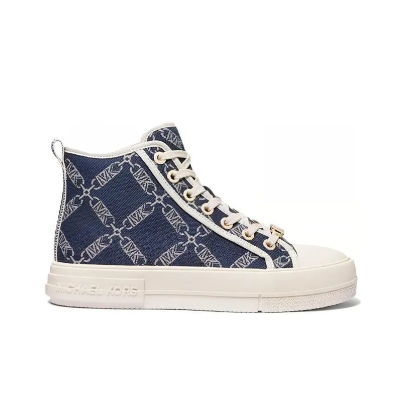 MICHAEL KORS Slip Resistant High Top Skateboard Shoes Women's Marine Blue-1