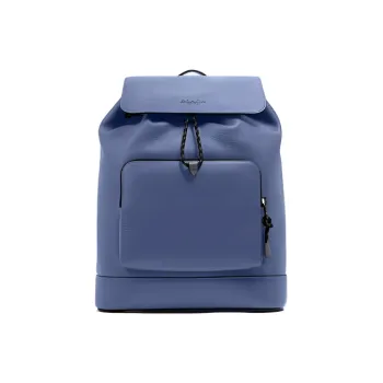 COACH Grained Leather Backpack Large Size Women's Haze Purple