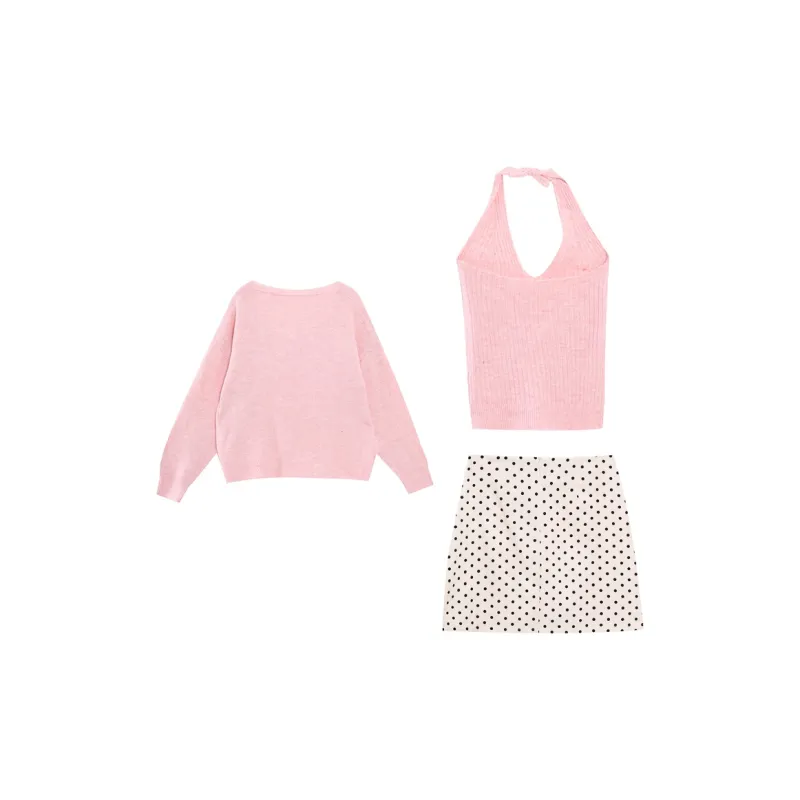 ZVJH Two Piece Skirt Sets Women's-1