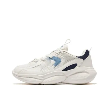 Erke Chasing The Light Cushioning Wear Resistant Low Top Casual Shoes Men's Microcrystal White Strait Blue