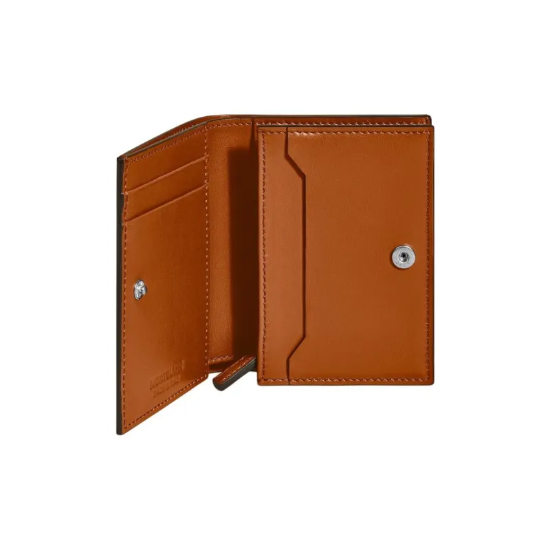 MONTBLANC Leather Wallet Unisex Night Blue & Rusty Red-5