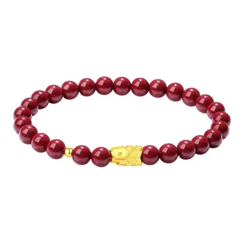 YINCHIE Reconstructed Cinnabar Bracelets Women's