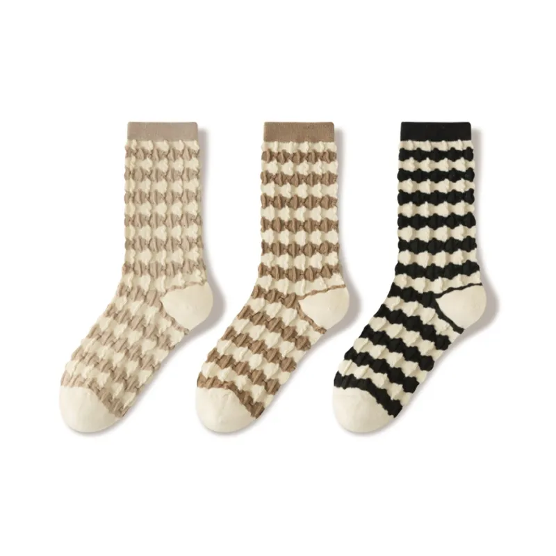 JIAZINI Mid Calf Socks Women's 3 Pack-9