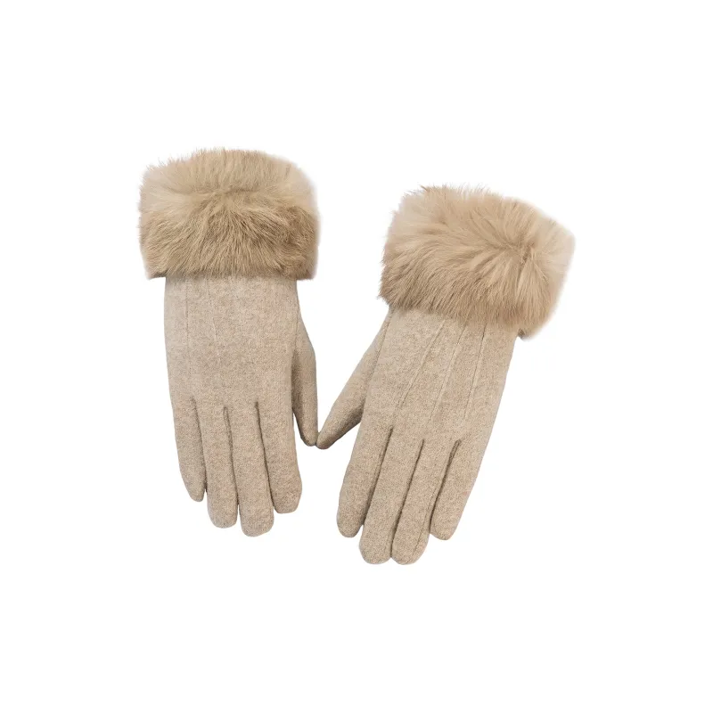 Shanghai Story Wool Blend Knit Gloves Women's 5 Colors-18