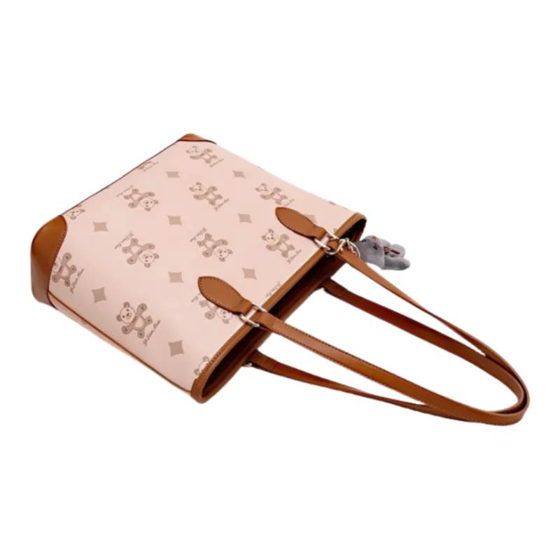OTA PU Large Capacity Fit 3D Effect Tote Handbag Shoulder Bag Shopping Bag One Shoulder Regular Women's Multicolor-3