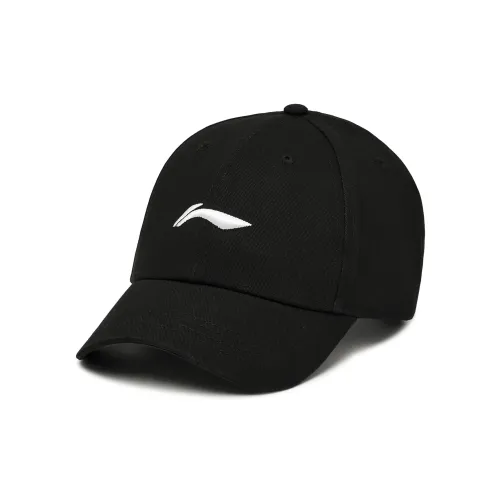 LiNing Sports Life Collection Cotton Baseball Cap Baseball Cap Sports Cap Unisex Black