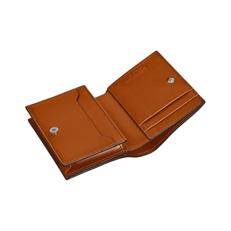 MONTBLANC Leather Wallet Unisex Night Blue & Rusty Red-3