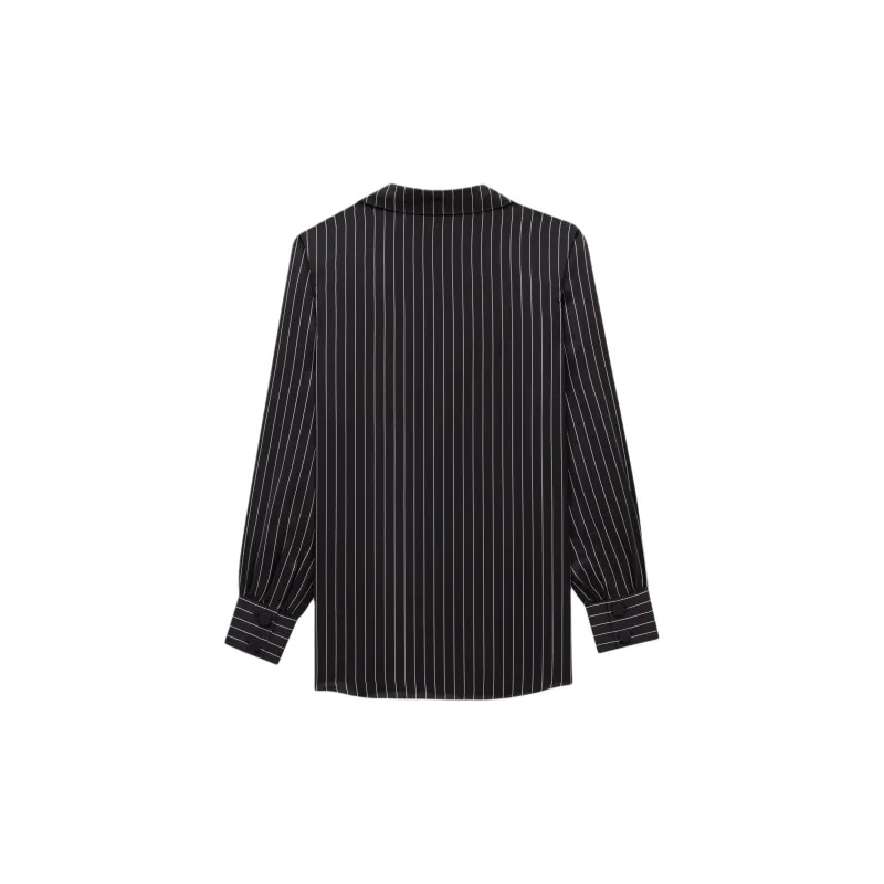 SAINT LAURENT Striped Single Breasted Pajama Shirt-1