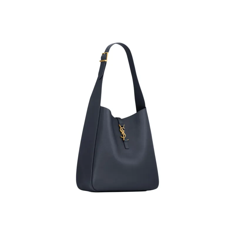 SAINT LAURENT Calfskin Handbag, Shoulder Bag Large Size Women's Marine Blue-1