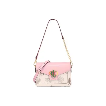 COOGI Synthetic Leather Shoulder Bag, Crossbody Bag Regular Women's Pink/Coffee