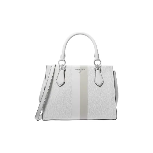 MICHAEL KORS MARILYN Coated Canvas Shoulder Bag Crossbody Bag Handbag Medium Size Women's White