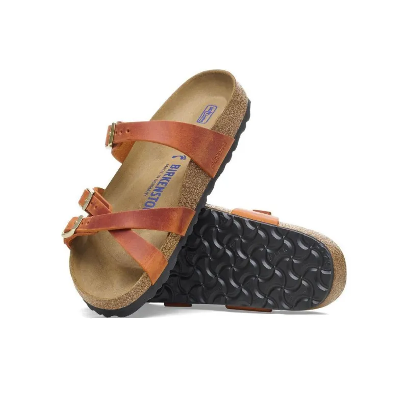 Birkenstock Franca Soft Footbed EVA Slip-Resistant Slide Slippers Women's Burnt Orange Narrow Fit-5