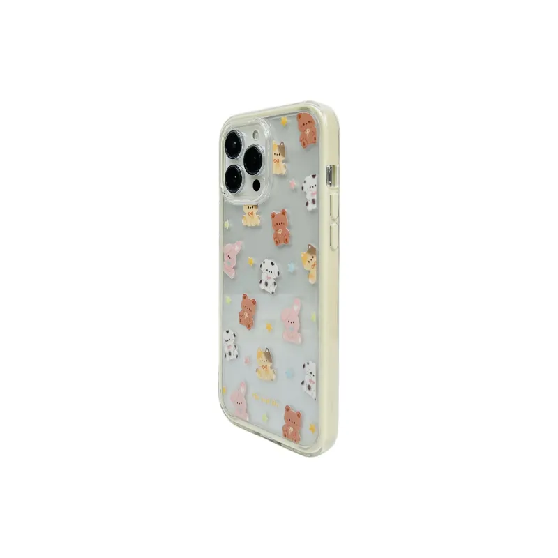 Wei Xin TPU Material 2 in 1 Stars Animal Phone Cases Compatible With IPhone 16/15 Pro Max/Apple 13/14 Pro Max/12-2