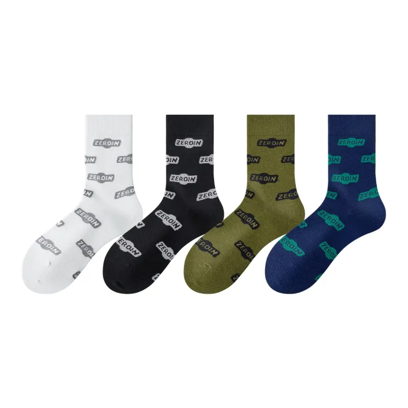 ZEROIN Mid Calf Socks Unisex 4 Pack-8