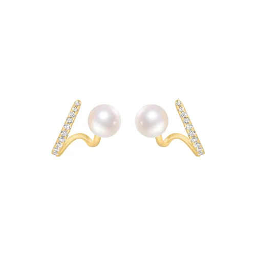 First Fortune S925 Silver Stud Earrings Women's
