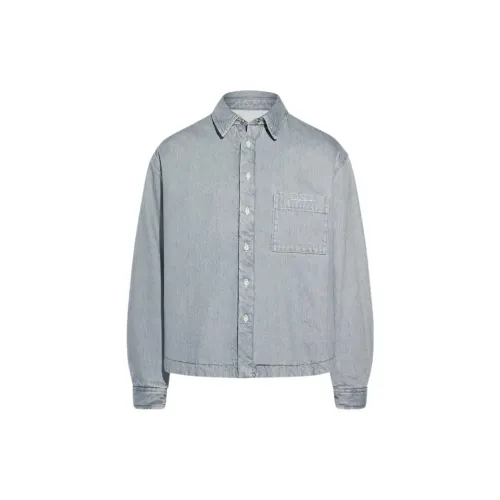 Jacquemus Denim Jackets Men Gray White