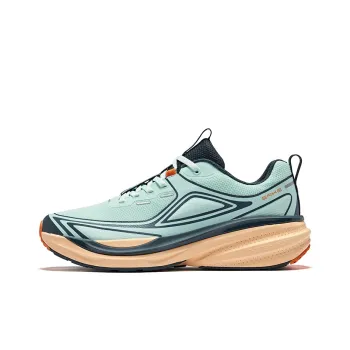 Erke Support Breathable Slip Resistant Low Top Running Shoes Men's Bubble Green Bronze Cyan