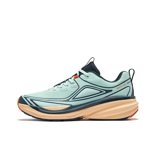 Erke Support Breathable Slip Resistant Low Top Running Shoes Men's Bubble Green Bronze Cyan