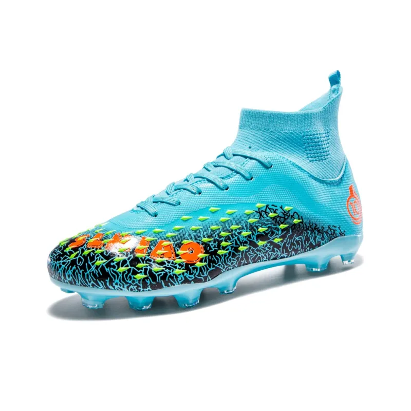 CAMKIDS Slip Resistant, Anti Kick, Waterproof, Lightweight, Cushioning High Top Kids' Soccer Shoes Teenagers-10