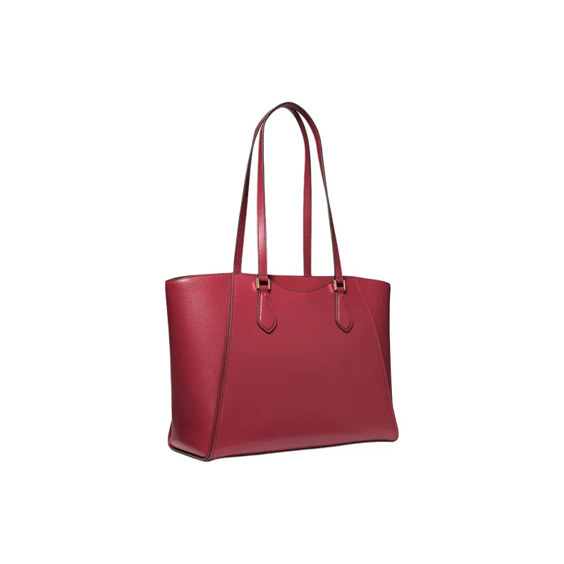 MICHAEL KORS MK Taryn Leather Tote Bag Shopping Bag Handbag Shoulder Bag Large Size Women's Rose Red-1