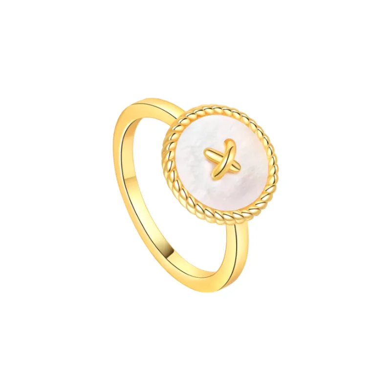 BABYBEI 925 Sterling Silver Mother Of Pearl Rings Women's-0