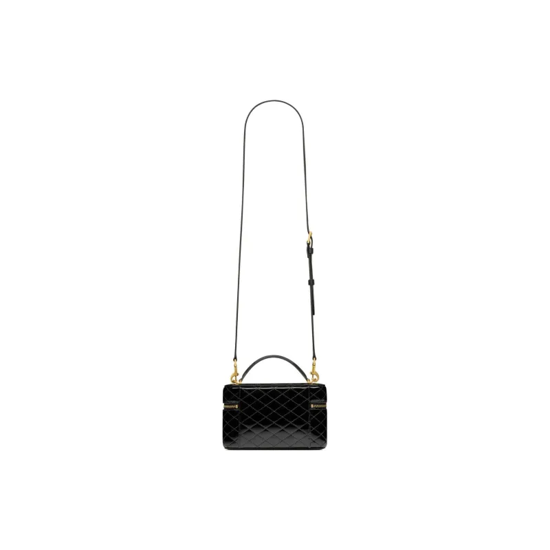SAINT LAURENT Lambskin Makeup Bag, Shoulder Bag, Crossbody Bag, Handbag Women's Black-3