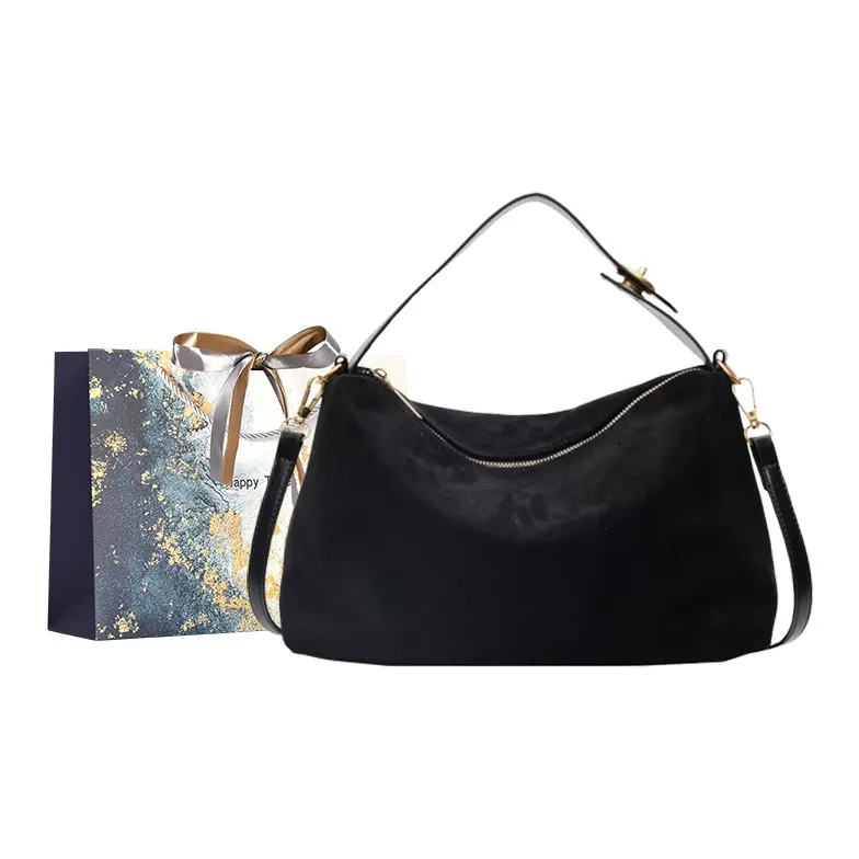 Iman's House PU Handbag, Crossbody Bag, Shoulder Bag Women's Suede Brown/Suede Coffee/Suede Black-9