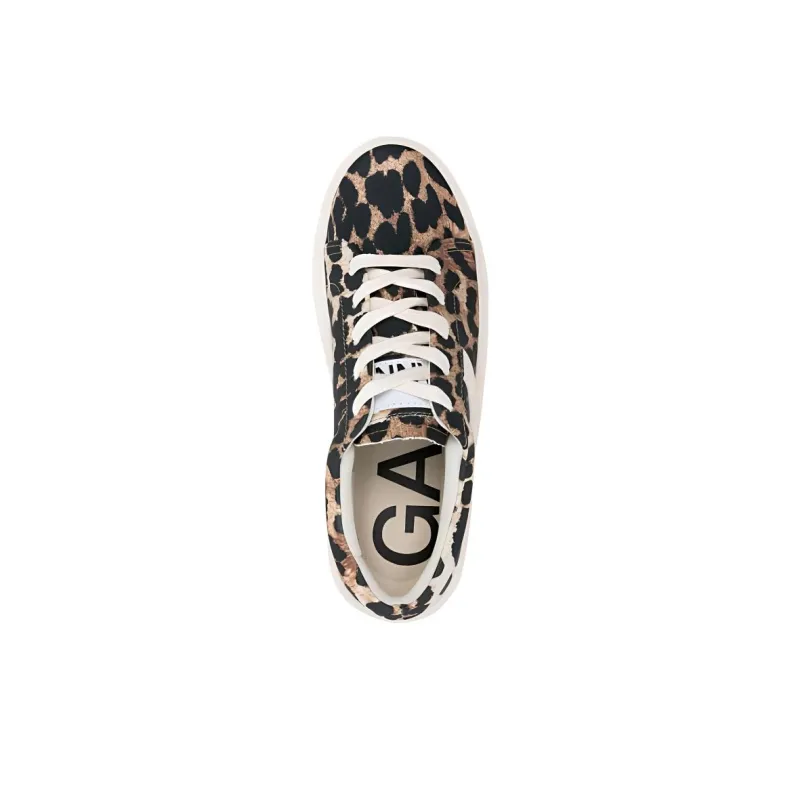 GANNI Leopard-print Flatform Sneakers-4