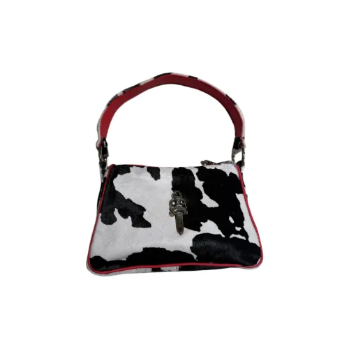 Chrome Hearts Leather Trim Chicken Nugget Bag, Handbag, Shoulder Bag Women's Black & White & Red