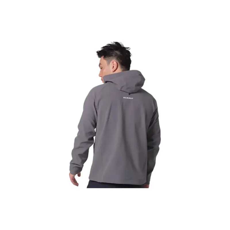 MAMMUT Clion Jackets Coats Unisex Titanium Gray With Free Necklace-3