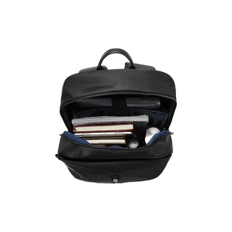 PIERRE CARDIN Fabric Laptop Backpack Regular Men's Black-3