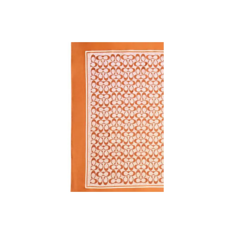 COACH Mulberry Silk Scarves Women's Orange-1