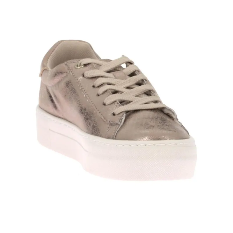 GEOX CLAUDIN Low Top Skateboard Shoes Women's Gold-3
