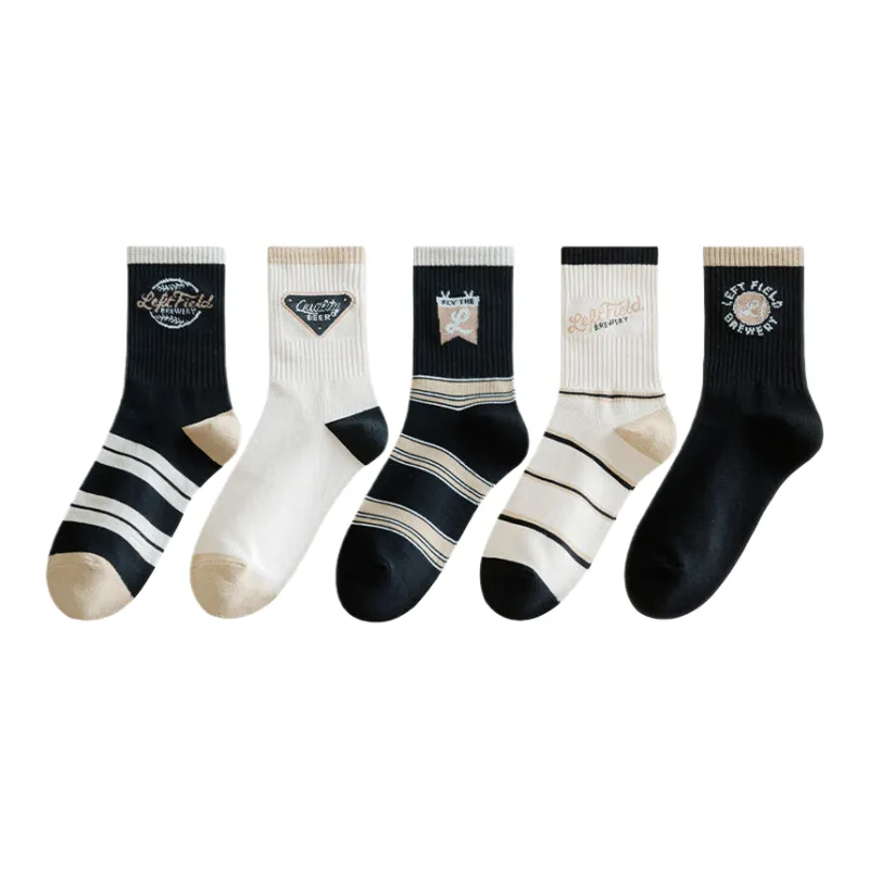 Lan Miao Mid Calf Socks Men's 5 Pack-10