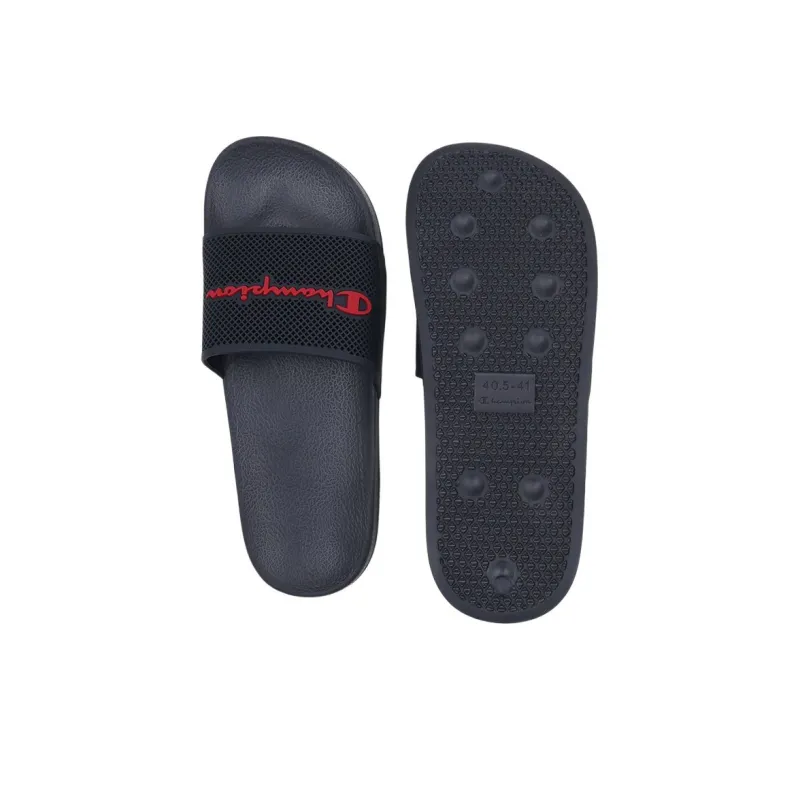 Champion Slip-Resistant Slide Slippers Men's Blue Red-4