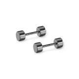 Black Large Size 999 Fine Silver Dumbbell 1 Pair Eh-2049.ebB