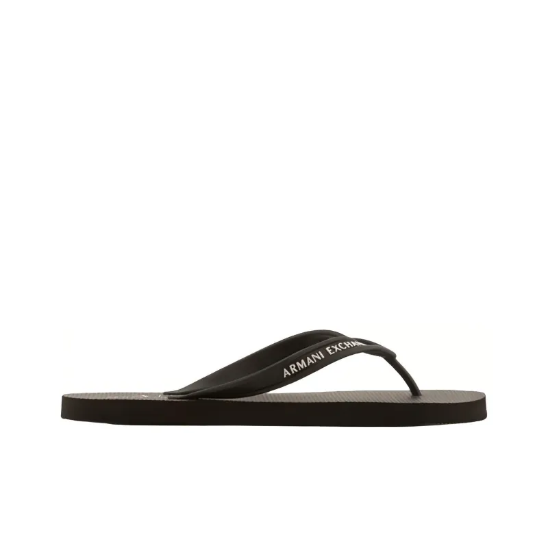 ARMANI EXCHANGEAE Rubber Sole Flip Flops Men's Black-1