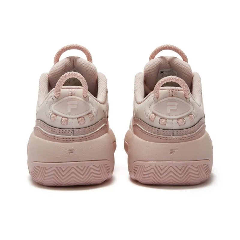 FILA FUSION FIRE Flame Shoes Rebound Support Slip-Resistant Low-Top Vintage Basketball Shoes Women's Angel Wing Pink-3