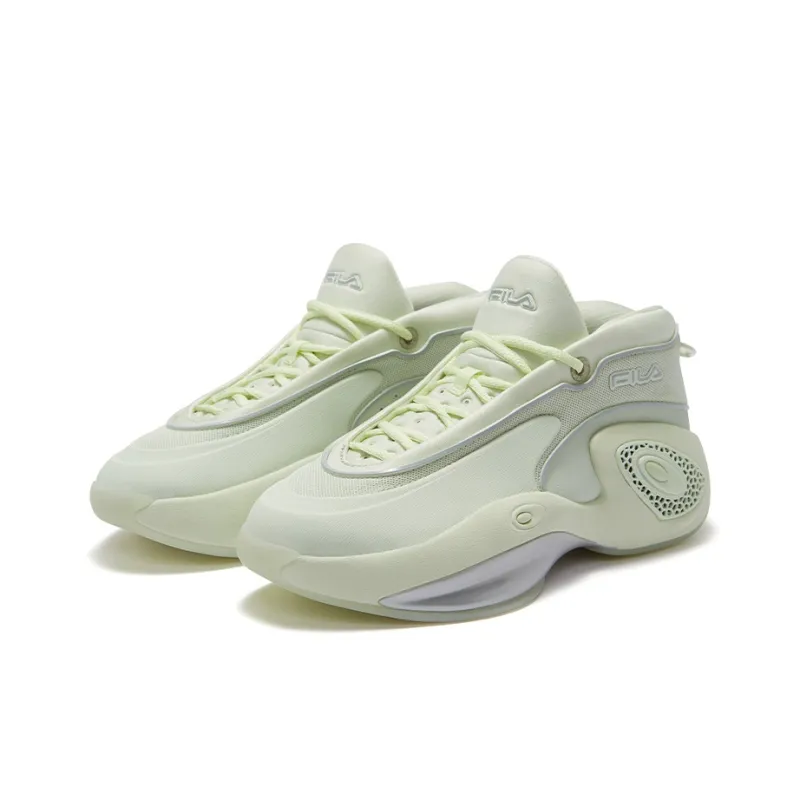 FILA FUSION Abrasion Resistant Mid Top Basketball Shoes Men's Canary Green-2