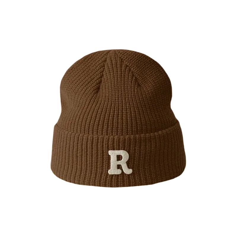 DZP Fleece Thread Beanies Unisex Black Beige Coffee Blue-2