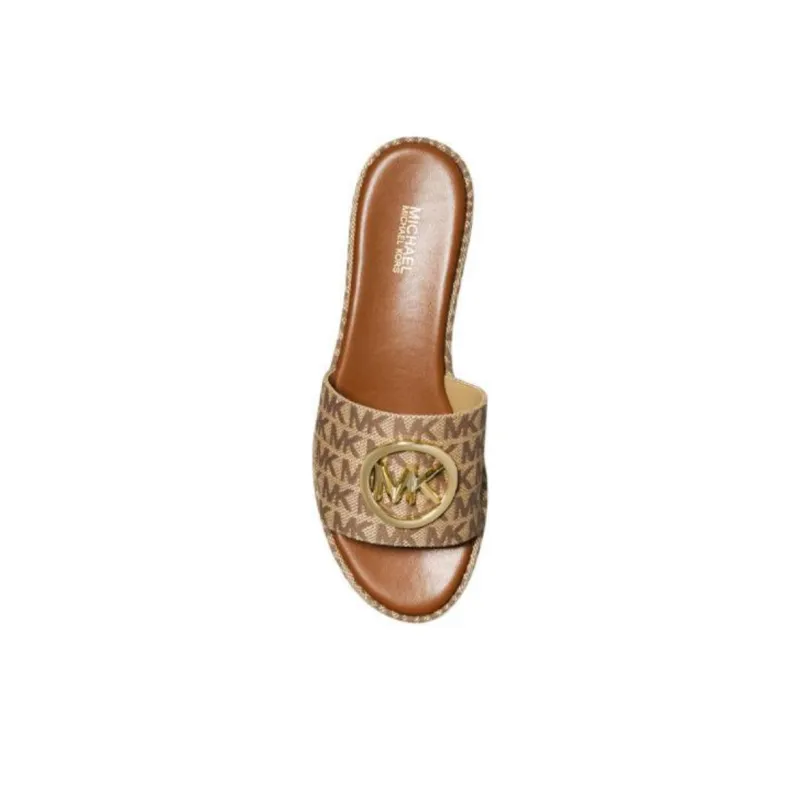 MICHAEL KORS Sadler Slide Slippers Women's Brown-3